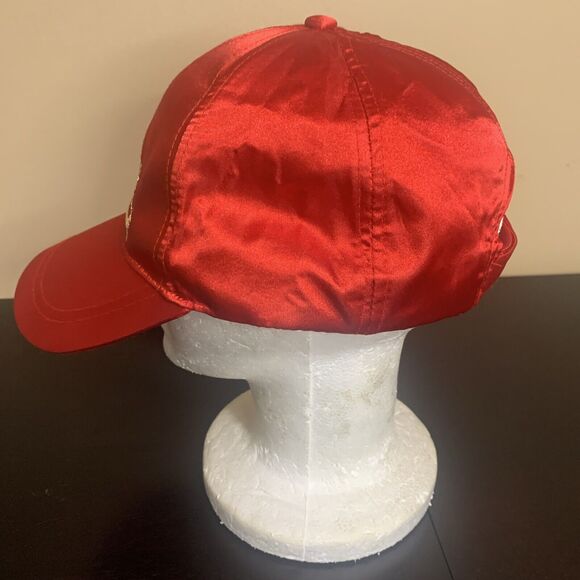 Red Satin Christmas Hat Cap Sleigh’n It Strapback "Collectioneighteen" - Picture 4 of 8